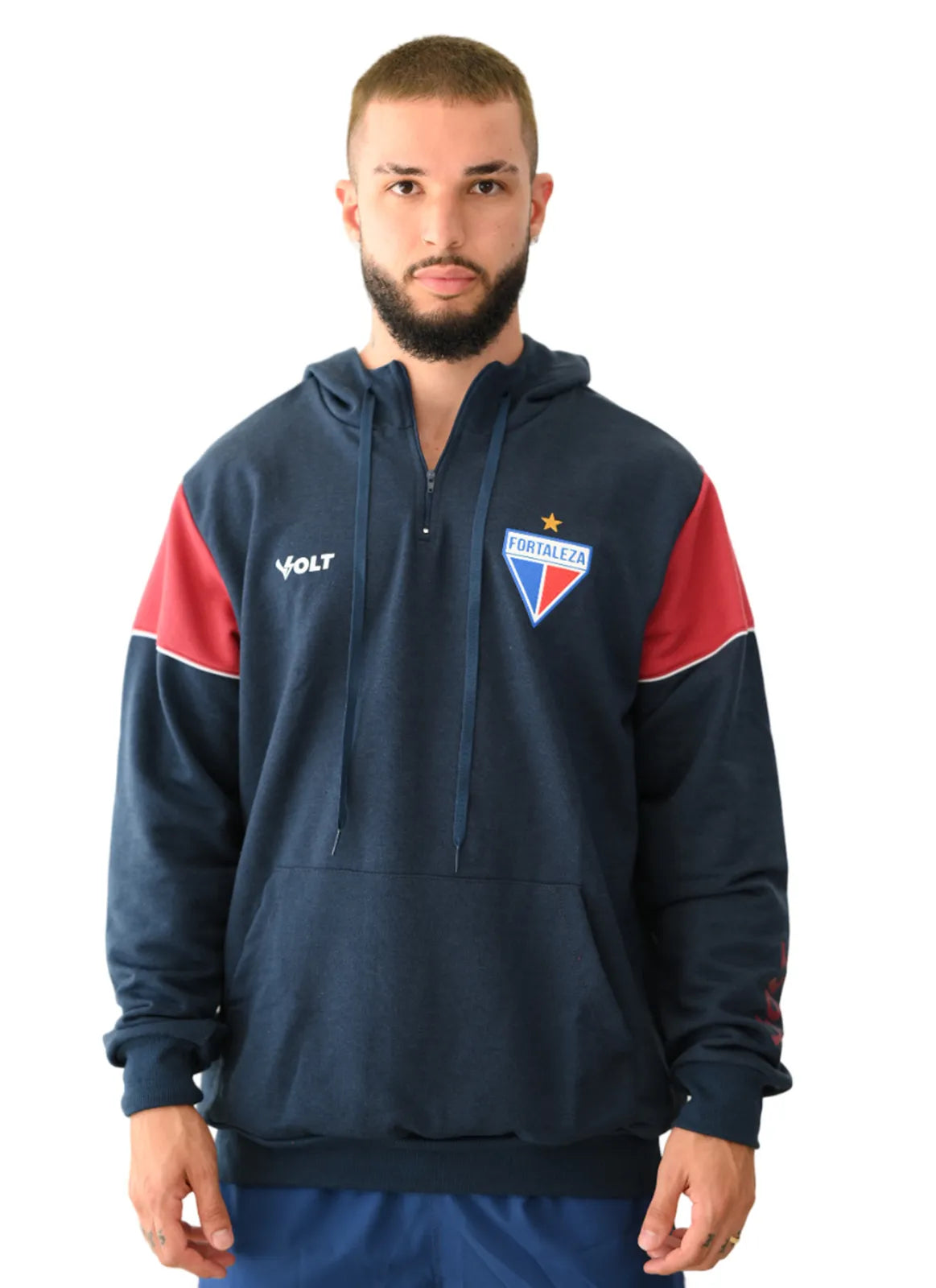 Hoodie Viagem Atleta Fortaleza Azul Masculino Volt